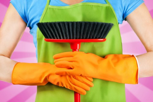 Professional after builders cleaning in a newly renovated room